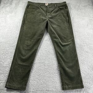 C&C California‎ Pants Mens 38 Green Corduroy Flat Front Casual Work 38x28.5
